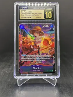 2025 One Piece Carrying on His Will Shanks Rare Alt Art CGC Pristine 10 OP13-065 - Image 1