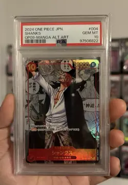 2024 One Piece OP09 Japanese Manga Alternate Art #004 Shanks PSA 10 GEM MINT - Image 1