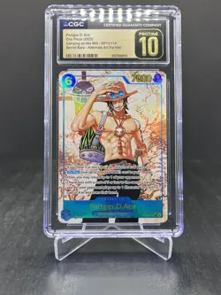 One Piece Carrying His Will Portgas D. Ace SEC Alt Art CGC Pristine 10 #OP13-119 - Image 1