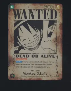 One Piece English OP13-118 Monkey D Luffy Wanter SP Alternate Art Secret Rare - Image 1