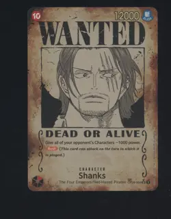 One Piece English OP09-004 Shanks Wanted SP Alternate Art Super Rare - Image 1