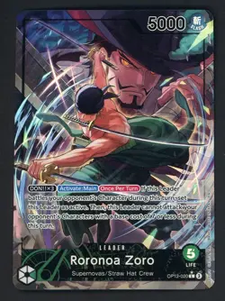 One Piece English OP12-020 Roronoa Zoro Alternate Art Leader - Image 1