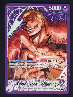 One Piece English OP14-060 Donquixote Donflamingo Alternate Art Leader - Image 1