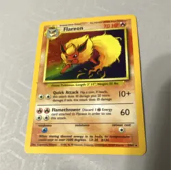 Pokemon Flareon 3/64 Jungle Holo Rare Stage 1 70 HP 1999 English Card - Image 1