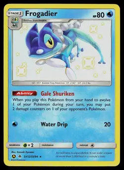 Pokemon Card - Frogadier Hidden Fates SV12/SV94 Shiny Holo Rare - Image 1