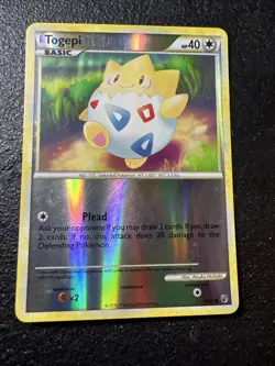 Pokemon Card - Togepi Undaunted 70/90 Common Reverse Holo LP+ - Image 1
