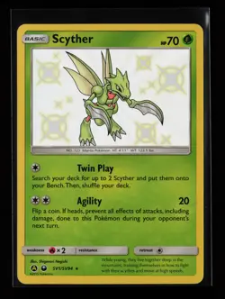 Scyther SV1/SV94 Shiny Holo Rare Hidden Fates: Shiny Vault Pokemon Card - Image 1