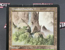 MTG Wooded Foothills- DAMAGED -Onslaught Magic the Gathering Card #330 - Image 3