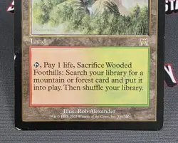 MTG Wooded Foothills- DAMAGED -Onslaught Magic the Gathering Card #330 - Image 4