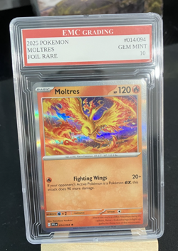 MOLTRES #014/094 RARE FOIL Pokemon 2024 Card GRADED 10 MINT TCG CCG - Image 1