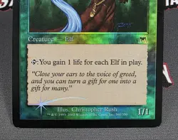 MTG FOIL Wellwisher- DAMAGED -Onslaught Magic the Gathering Card #300 - Image 4