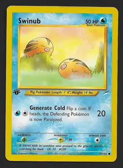 Swinub - 84/105 - 1st Edition Neo Destiny Set - Pokemon Card - Image 1