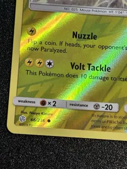 Pikachu REVERSE HOLO card 66/236 Sun & Moon Cosmic Eclipse 2019 Pokemon TCG - Image 5