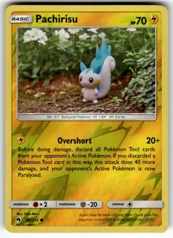 Pachirisu 80/214 SM - Lost Thunder LP Pokemon Card TCG - Image 1