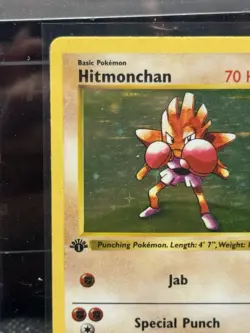 Pokemon Cards: Base Set 1st Edition Rare Holo: Hitmonchan 7/102 - Image 3
