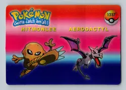 Pokemon Card - Hitmonlee & Aerodactyl #1237 - Vending Machine - Holo - Image 1
