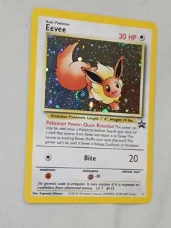 Pokemon TCG Eevee #11 Black Star Holo Promo Card 1999 WOTC With Swirl - Image 1