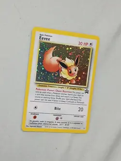 Pokemon TCG Eevee #11 Black Star Holo Promo Card 1999 WOTC With Swirl - Image 4