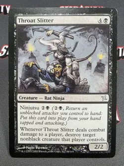 MTG Throat Slitter- DAMAGED -Betrayers of Kamigawa Magic the Gathering Card #88 - Image 1