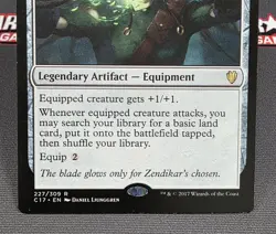 MTG Sword of the Animist- DAMAGED -Commander 2017 Magic the Gathering Card #227 - Image 4