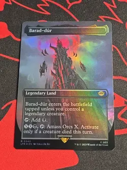 MTG Barad-dur The Lord Of The Rings Tales Of Middle-Earth Rare Full Art Foil - Image 1
