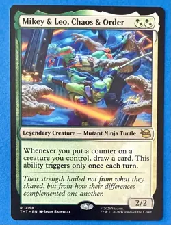 Mikey & Leo, Chaos & Order Teenage Mutant Ninja Turtles Regular MTG TMT R 0158 - Image 1