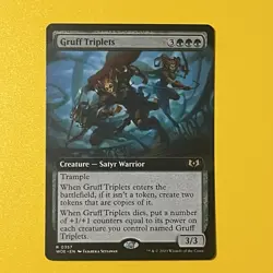 Gruff Triplets | Extended Art R | 357 | Wilds of Eldraine | Magic: The Gathering - Image 1