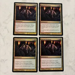 Magic the Gathering MTG Fires Of Yavimaya Play Set Of 4 - Image 1
