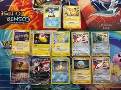 Vintage & Modern Pokemon Card Lot Holo Reverse Holo Etc Psyduck Pikachu Ampharos - Image 1