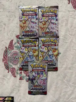 Pokemon Acended Hero & Prismatic Evolution NEW Sealed Booster Packs. Lot of 8!! - Image 3