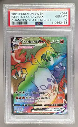 3483 Charizard VMAX 2020 Pokemon Sword & Shield Champion's Path #074 PSA 10 - Image 1