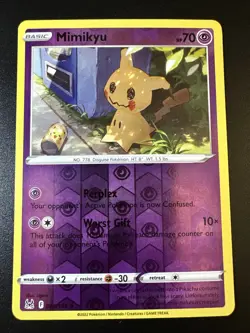 Pokemon - Mimikyu 080/196 Reverse Holo Rare Lost Origin LP - Image 1