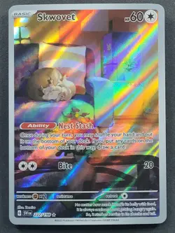 Skwovet 222/198 Illustration Rare Scarlet & Violet Base Pokemon TCG - Image 1