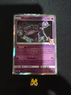 Pokemon Mewtwo Promo KFC 184/SM-P Mewtwo Chatime Stamped Indonesia NM - Image 1