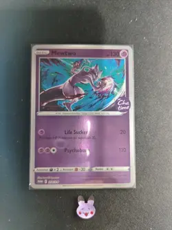 Pokemon Mewtwo Promo KFC 184/SM-P Mewtwo Chatime Stamped Indonesia NM - Image 2