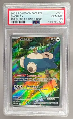 133595656 Snorlax 2023 Pokemon Scarlet Violet 151 ETB Promo - SVP EN #051 PSA 10 - Image 1