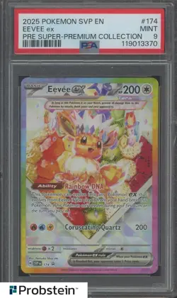2025 Pokemon SVP EN Pre Super Premium Collection #174 Eevee ex PSA 9 - Image 1