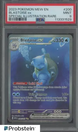 2023 Pokemon MEW EN Special Illustration Rare #200 Blastoise ex PSA 9 - Image 1