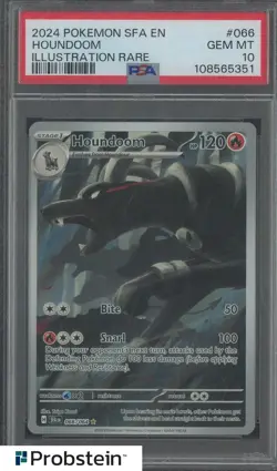 2024 Pokemon SFA En Illustration Rare #066 Houndoom PSA 10 GEM MINT - Image 1