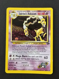Pokemon Sabrina's Alakazam 16/132 Gym Challenge Holo Rare - Image 1