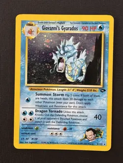 Pokemon Giovanni's Gyarados 5/132 Gym Challenge Stage 1 Holo Rare - Image 1
