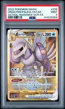 5858 Origin Forme Palkia VSTAR 2022 Pokemon SWSH Astral Radiance #208 Rare PSA 9 - Image 1