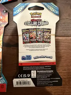 Pokemon TCG Stellar Crown Sleeved Booster Pack Art Set 4 Packs Factory Sealed - Image 3