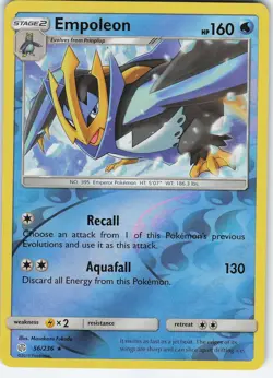 Empoleon 56/236 Reverse Holo Rare SM - Cosmic Eclipse NM Pokemon - Image 1