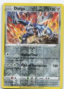 Dialga 121/185 Holo Rare Reverse Holo SWSH04: Vivid Voltage NM Pokemon - Image 1
