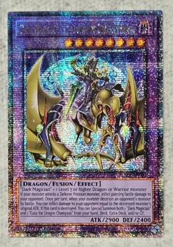 Yugioh Dark Magician The Knight of Dragon Magic Quarter Century BLMR-EN001 MINT - Image 1