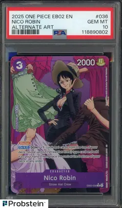2025 One Piece EB02 EN #036 Nico Robin Alternate Art PSA 10 GEM MINT - Image 1