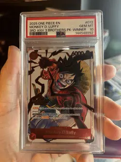 PSA 10 Sequential -Luffy Sabo Ace WINNER - One Piece 3rd Anniversary 3 Brothers - Image 2
