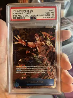 PSA 10 Sequential -Luffy Sabo Ace WINNER - One Piece 3rd Anniversary 3 Brothers - Image 4