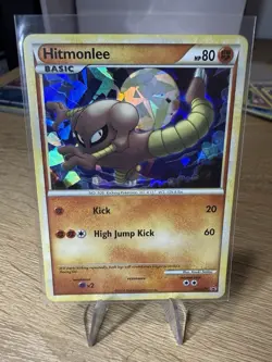 Hitmonlee HGSS25 Holo Promo Pokemon Card HeartGold SoulSilver Black Star NM - Image 1